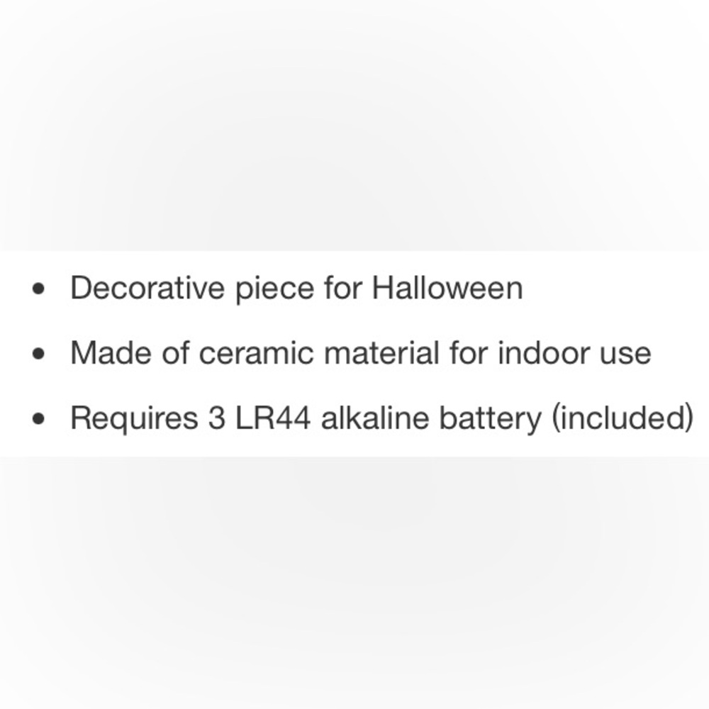NWT Halloween Ceramic Light Up Bat - Picture 6 of 6